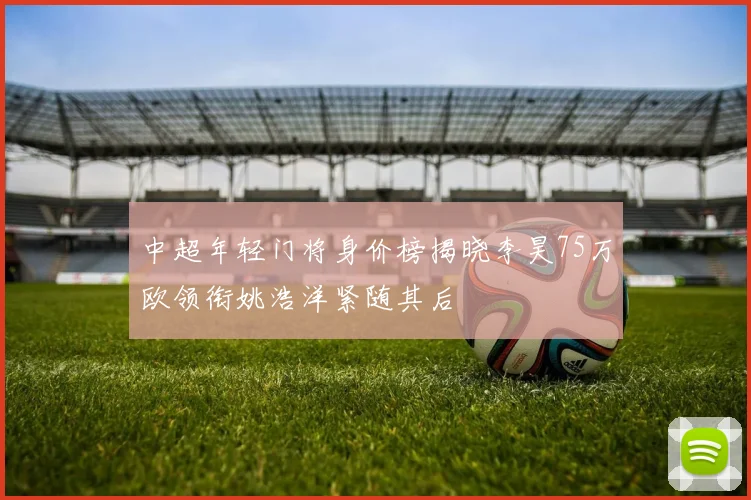 中超年轻门将身价榜揭晓李昊75万欧领衔姚浩洋紧随其后